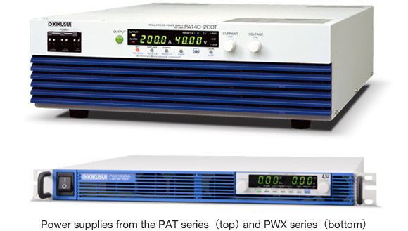 Power supplies from the PAT series (top) and PWX series (bottom)
