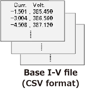 ベース I-V ファイル（CSV形式）
