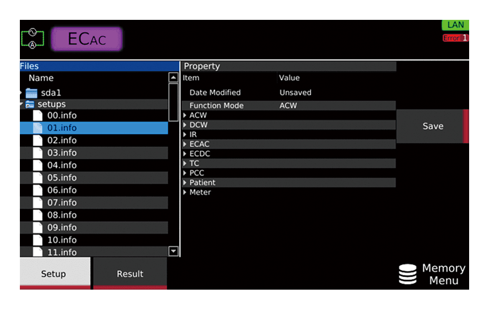 メモリー機能で簡単設定