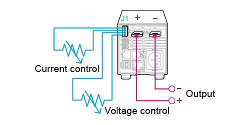 Output voltage and output current control using