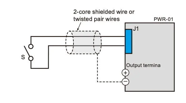 Output shutdown control via external contacts