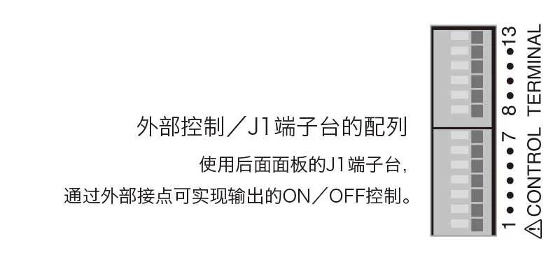 外部控制 / J1 端子台布置