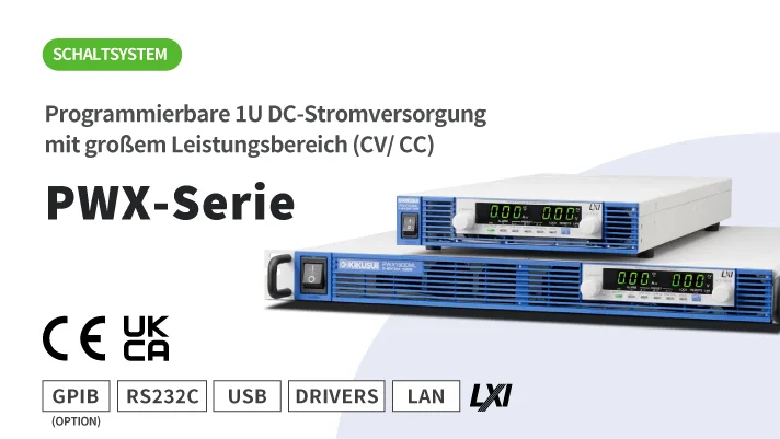 Programmierbare 1U DC-Stromversorgung mit großem Leistungsbereich (CV/ CC) PWX-Serie