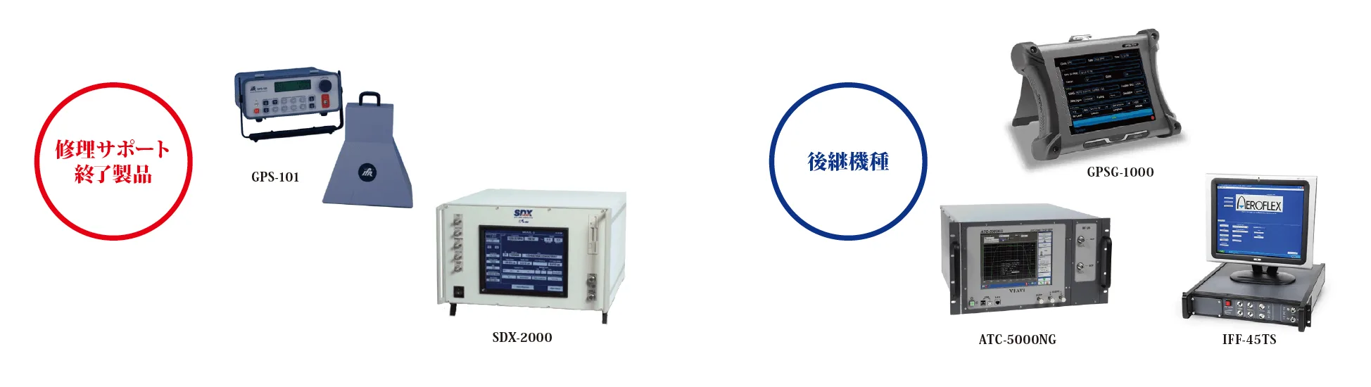 校正サービス終了製品及び後継機種2