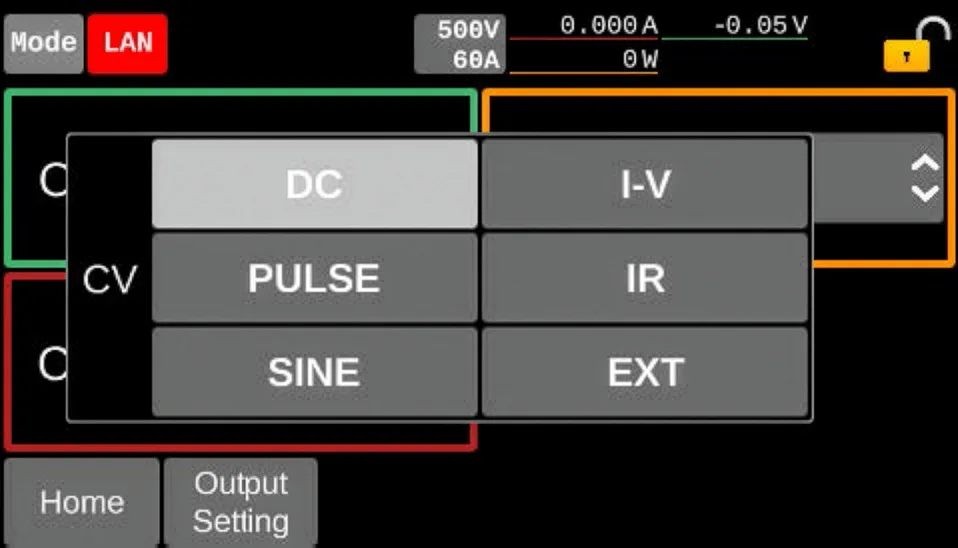 定電圧（CV）モード