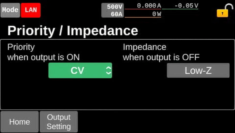 定電圧（CV）モード