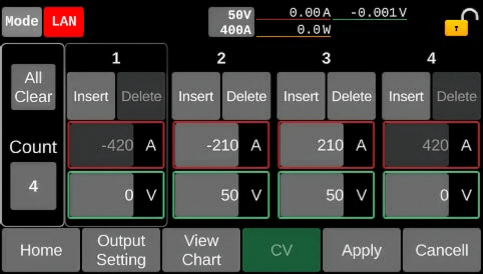 内部抵抗可変設定