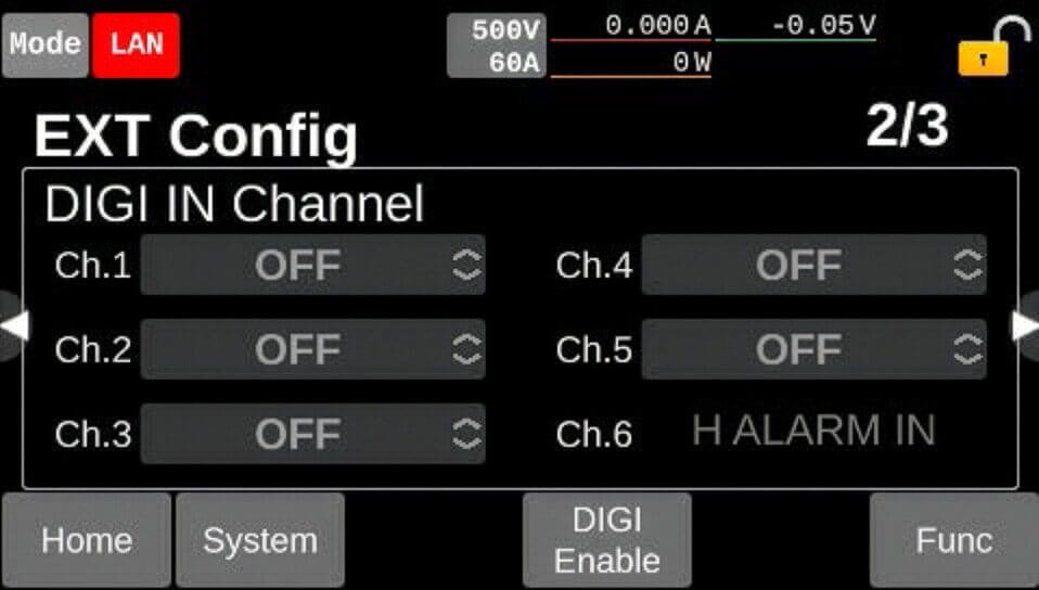 デジタル入力 機能設定