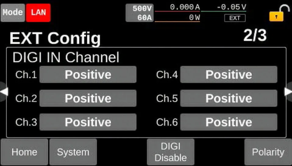 デジタル入力／出力 論理設定