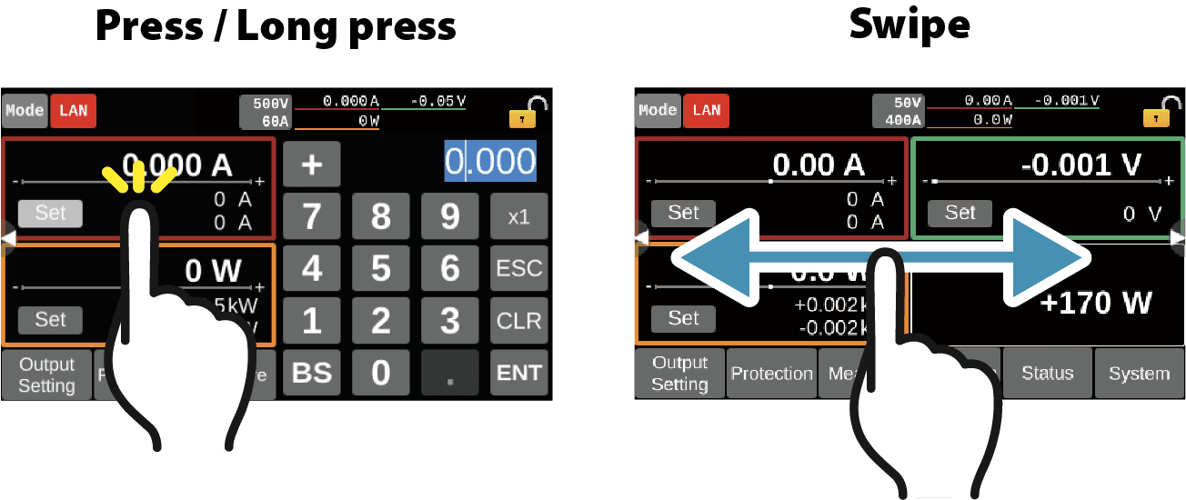 터치 패널 디스플레이 탑재