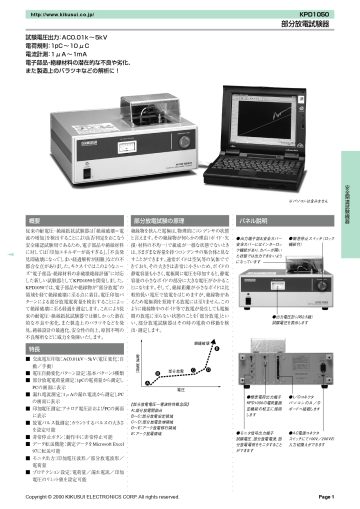 部分放電試験器 KPD1050